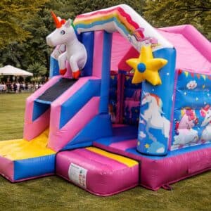 Hüpfburg Einhorn mit Rutsche